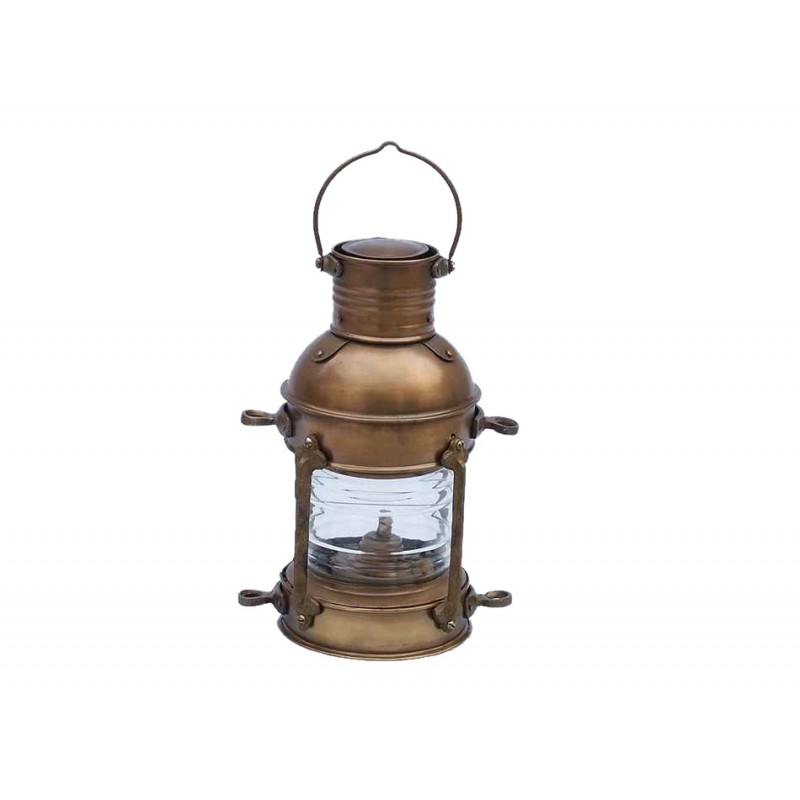 12 Antique Brass Anchor Oil Lamp