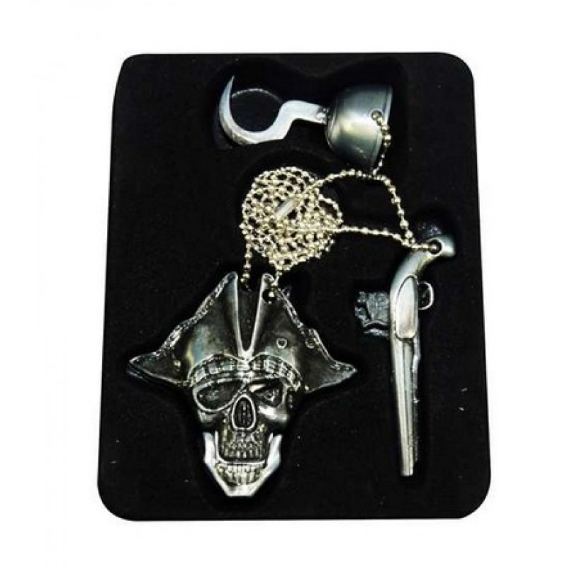 show original title Details about   Pendant skull gold silver playmobil zu connector pirate three hair scarf 