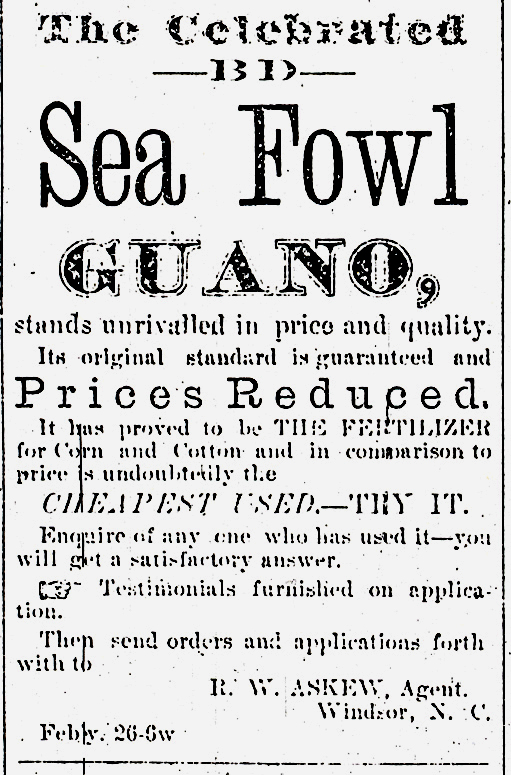 Seafowl Brand Guano - PAcific Guano 1875