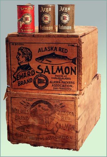 Alaska PackersAssociaion Canned Salmon and Cases