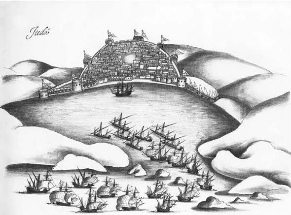 Portuguese attack on Jiddah 1517 by Anonymous