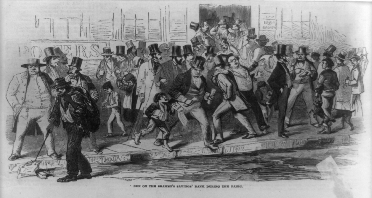 Run On the Seamen's Svaing Bank 1857